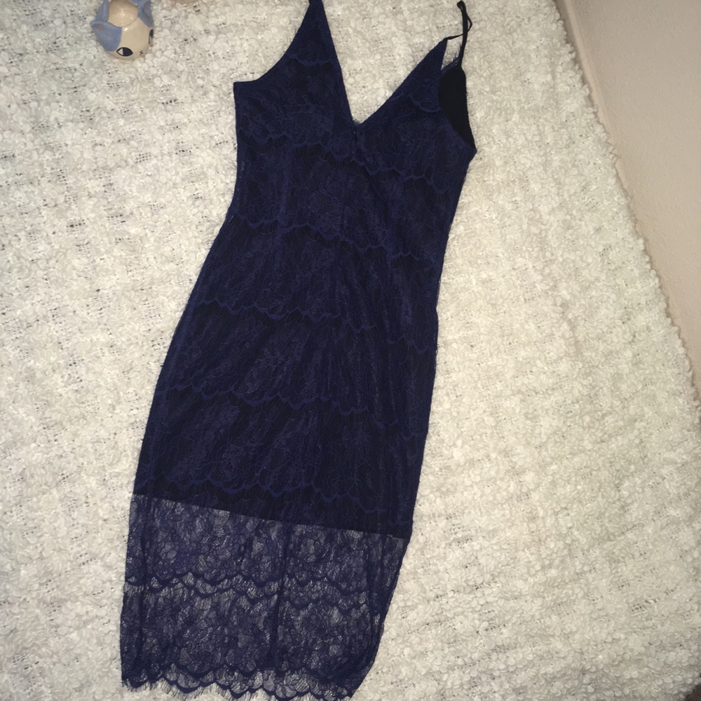 Blue lace dress from Lulus